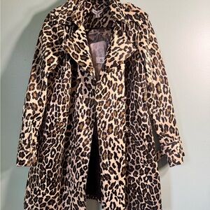 Joan Rivers Animal Print Trench Coat